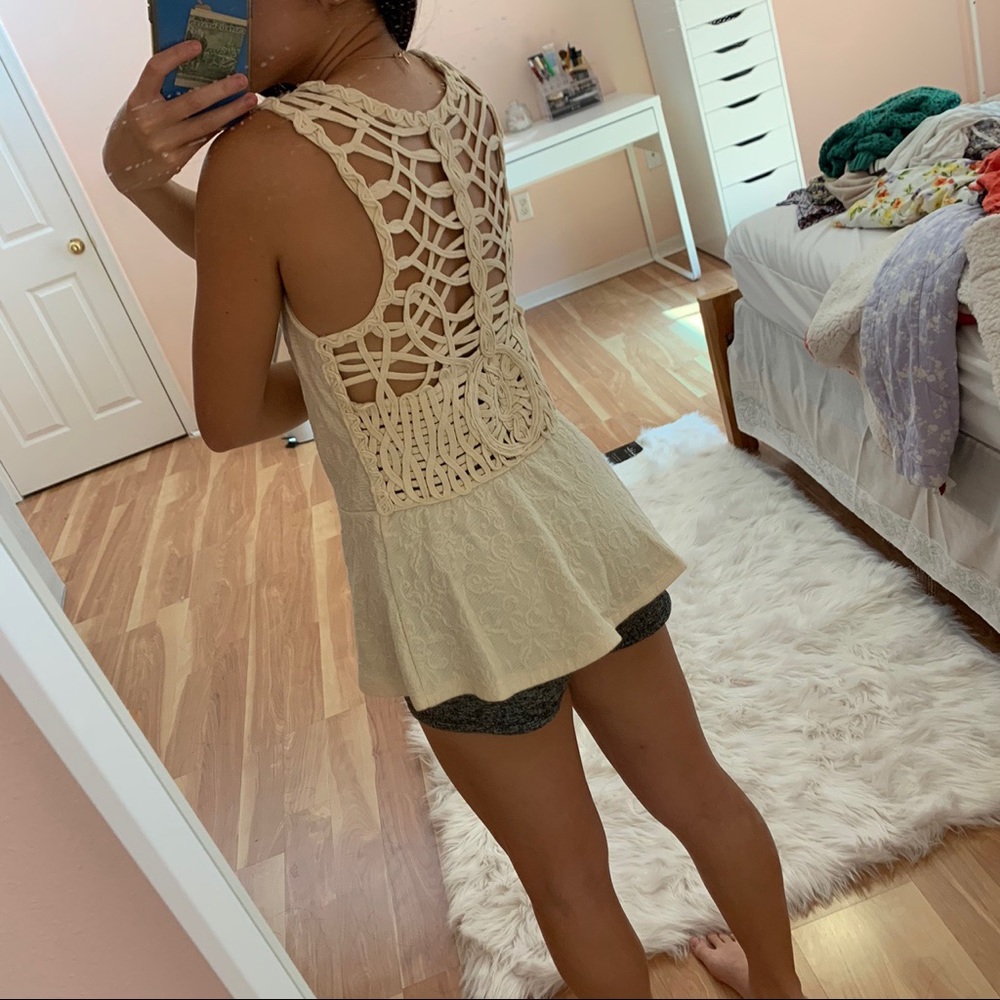 Stunning free people crochet tank t…